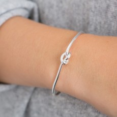 Friendship knot 925 silver bangle